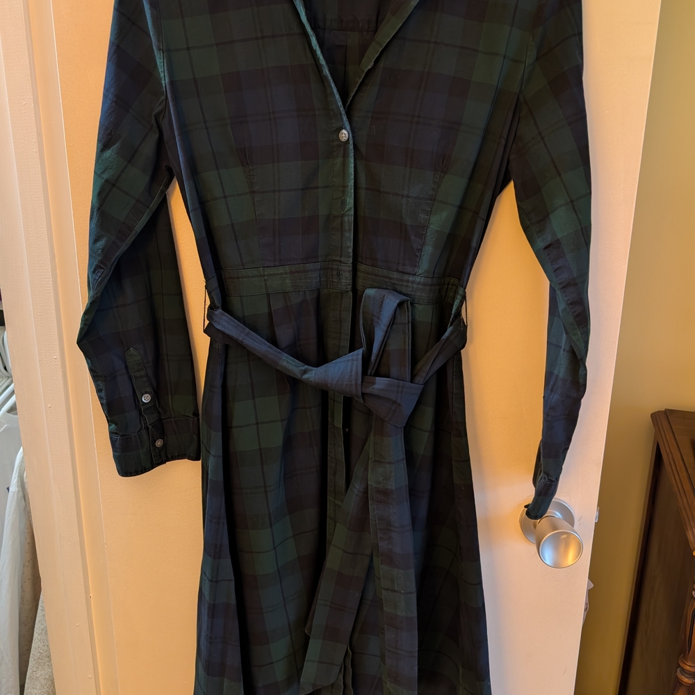 J. Crew Green Plaid Dress